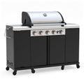 Stainless 5 Burner Gas Grill Island