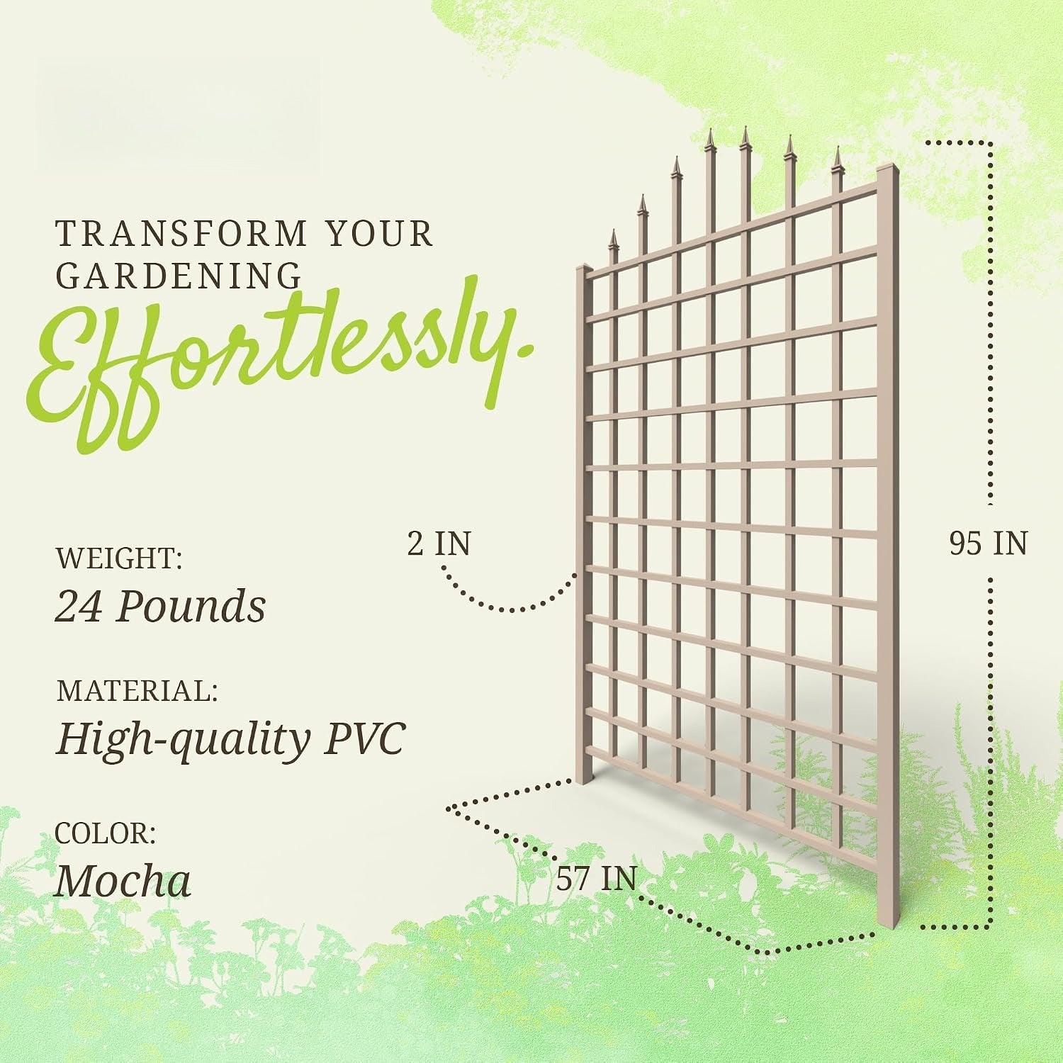 Wall Mount PVC Vinyl Trellis