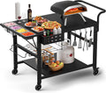 Grill Prep Pizza Oven Cart Table