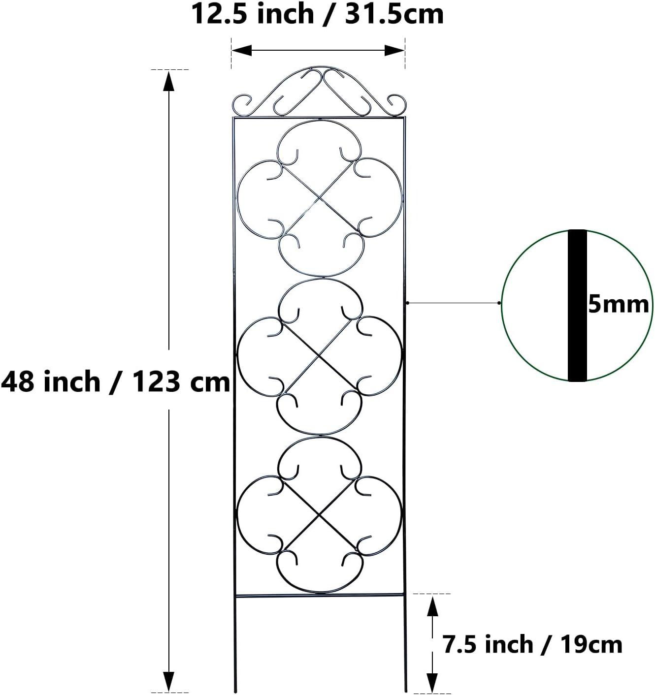 Metal Potted Plant Support Trellis