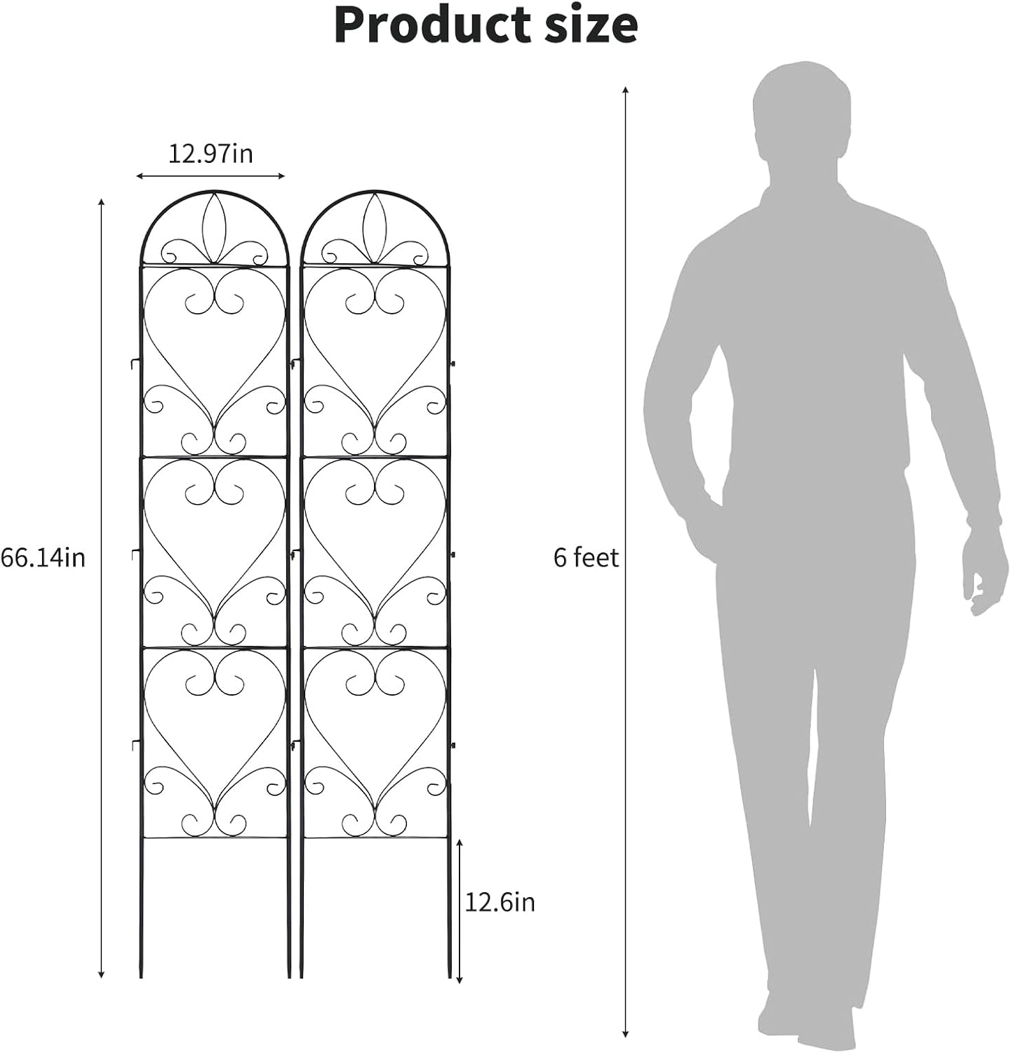 Metal Outdoor Plant Support Trellis
