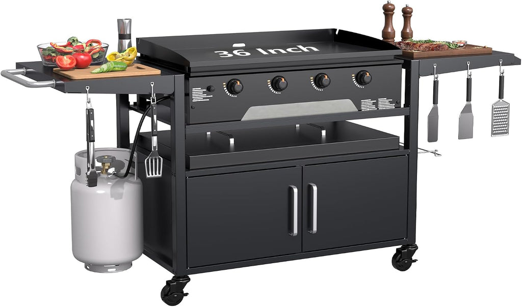 Portable Griddle BBQ Grill Stand