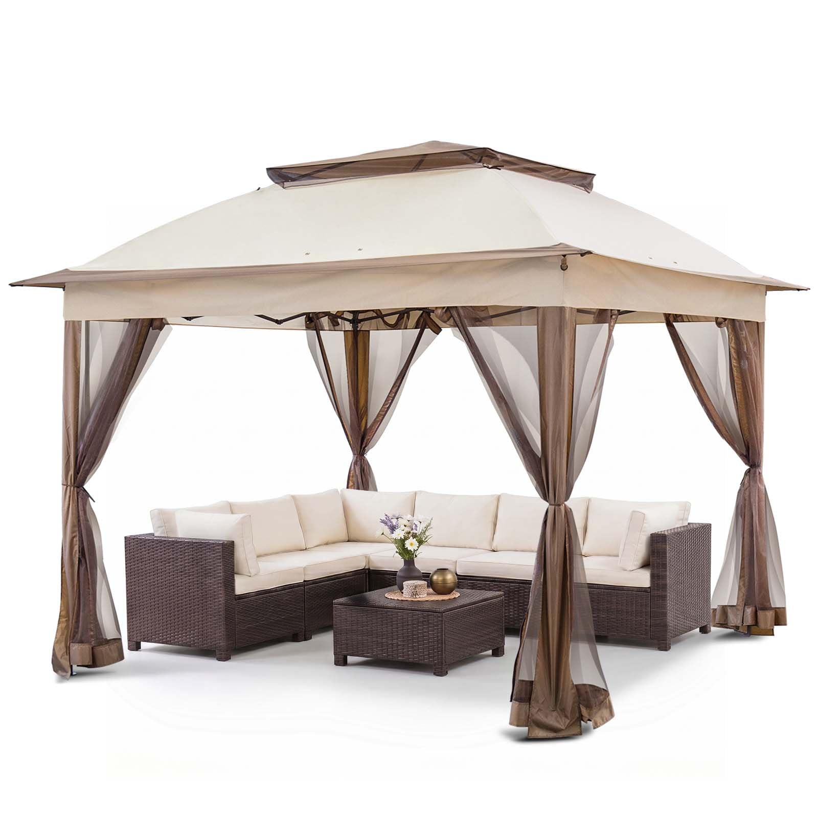 Pop Up Mesh UV Shelter Gazebo