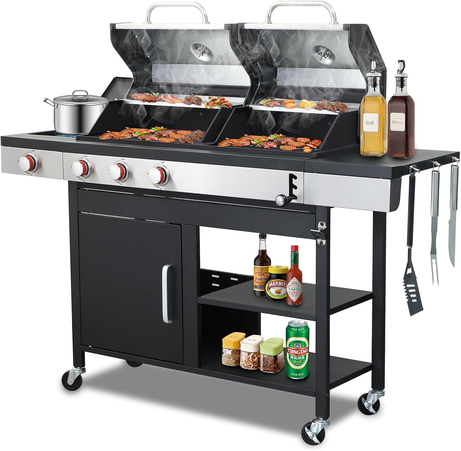 Combo Gas Charcoal BBQ Grill