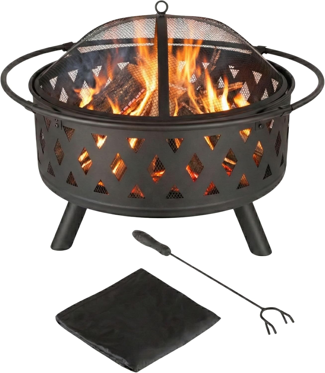Wood Burning Screen Cover Fire Pit