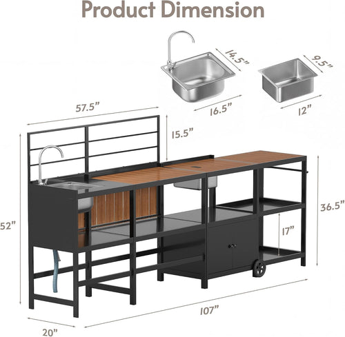 Aluminum Outdoor Kitchen Island