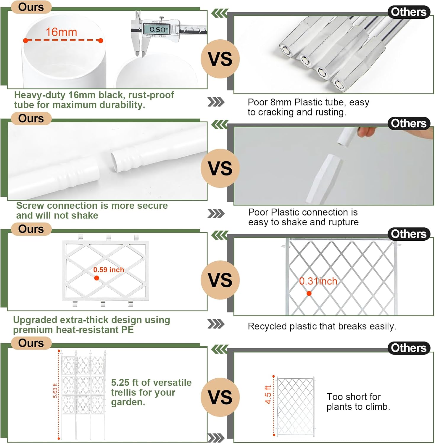 Metal Lattice Plant Trellis Frame