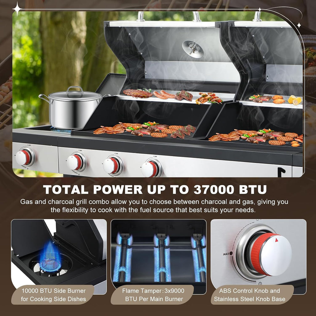Combo Gas Charcoal BBQ Grill
