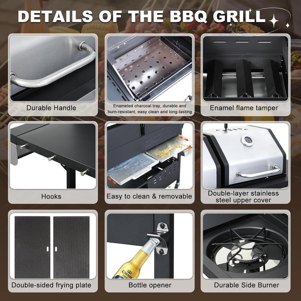 Combo Gas Charcoal BBQ Grill