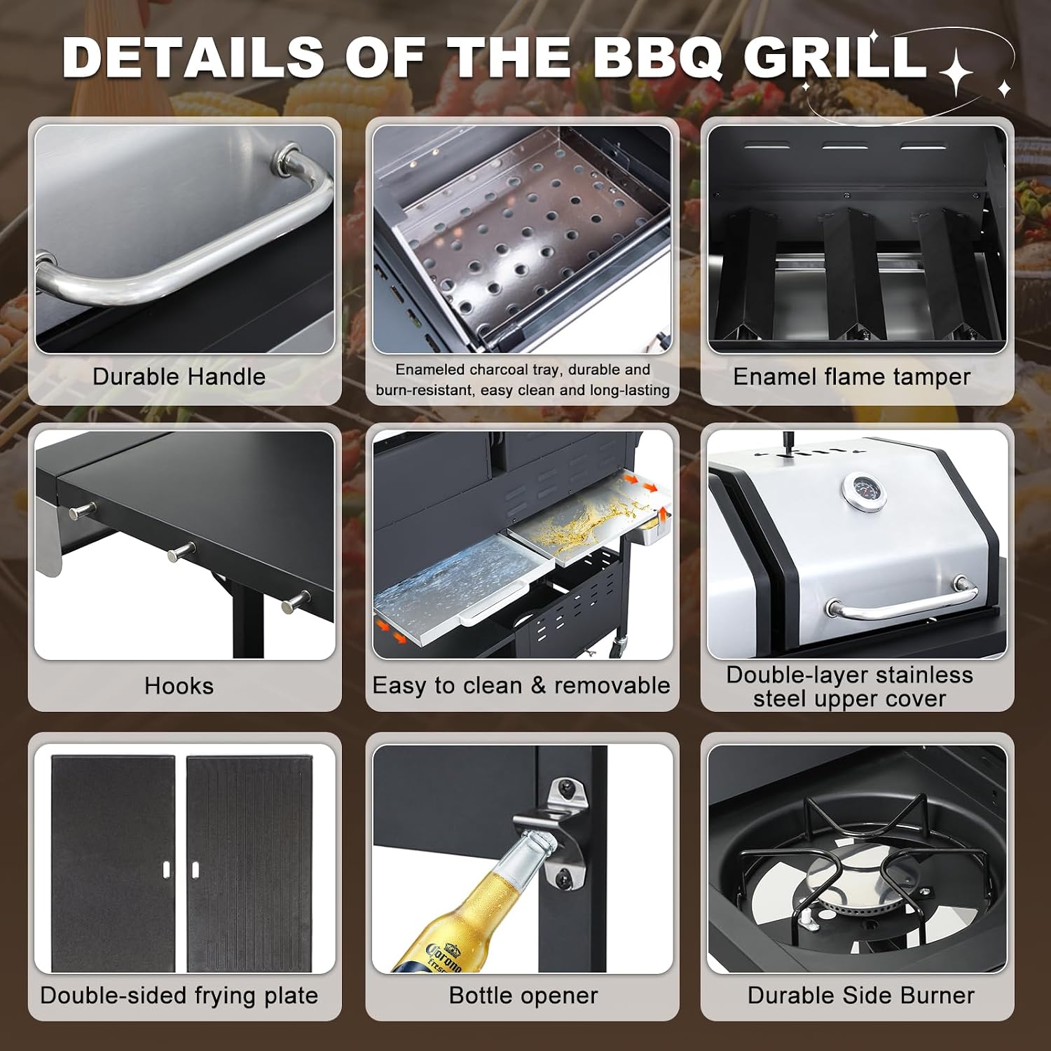 Combo Gas Charcoal BBQ Grill
