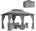 Steel Vented Curtain Patio Gazebo