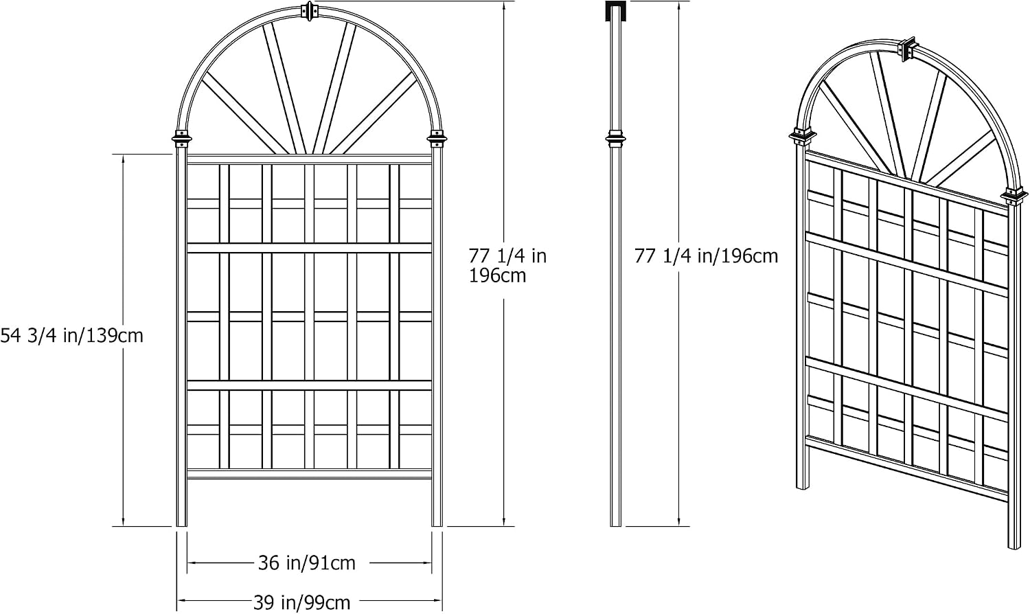 Composite Vinyl Garden Trellis