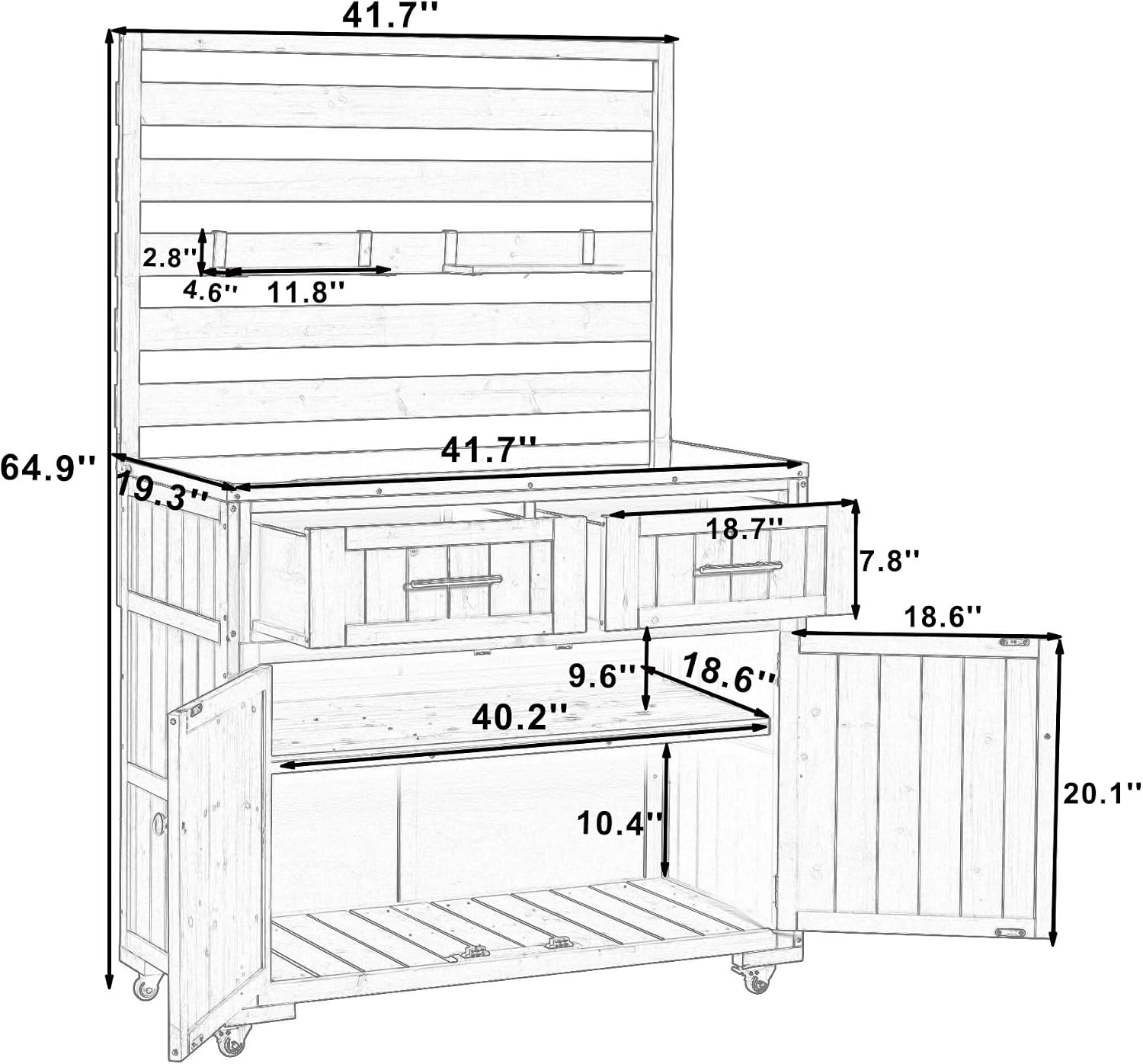 Stainless Storage BBQ Grill Cart