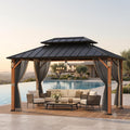 Steel Hardtop LED Patio Gazebo