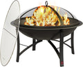 Steel Wood Burning Fire Pit Grill
