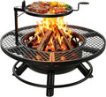 Wood Burning Patio Fire Pit Grill