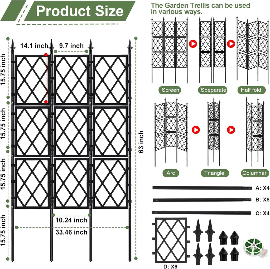 Metal Wall Lattice Plant Trellis