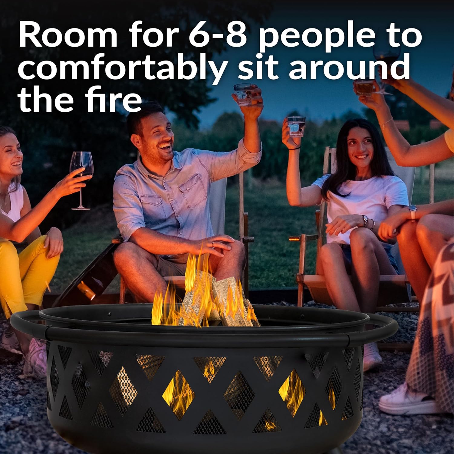 Steel Round Wood Burning Fire Pit