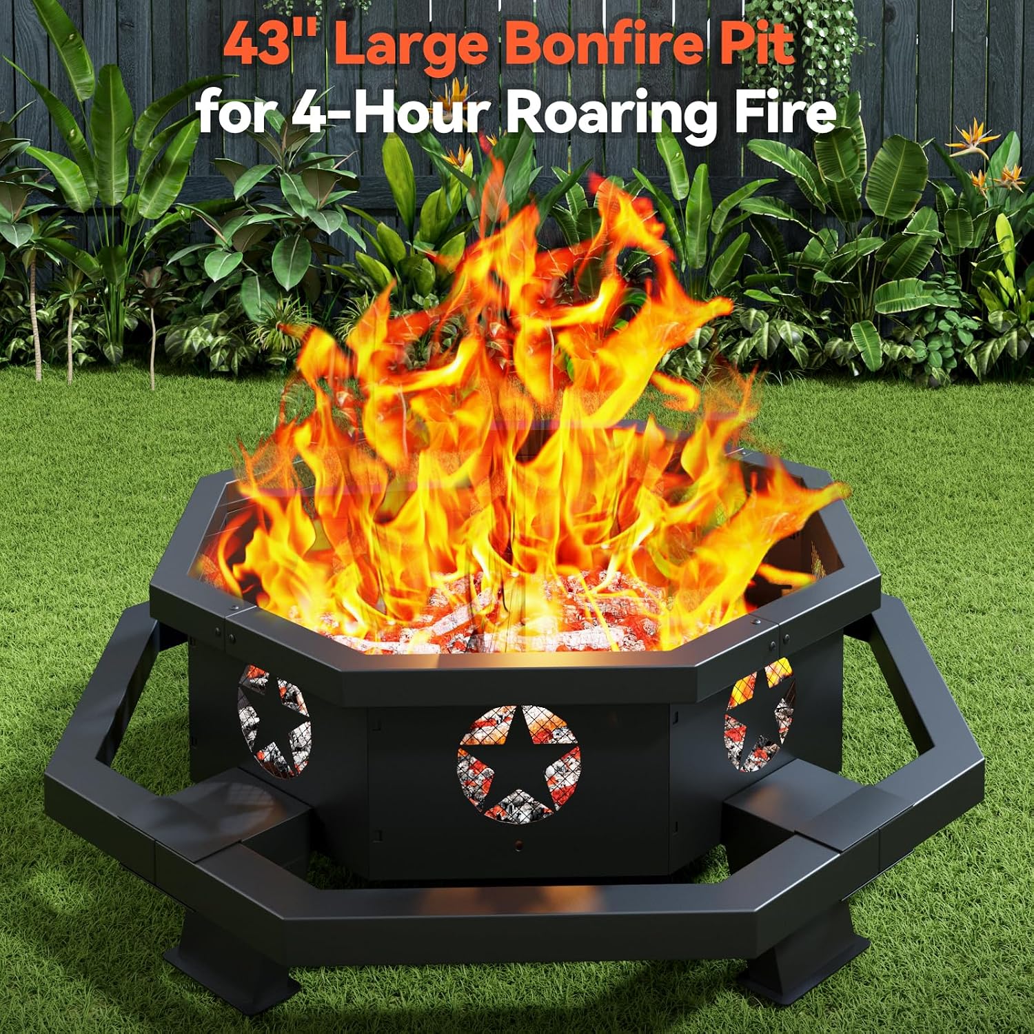 Octagonal Wood Burning Fire Pit