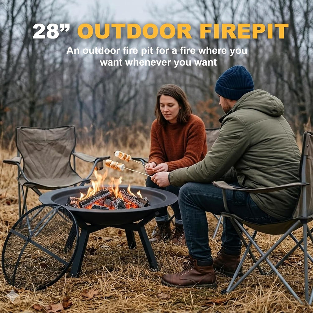 Steel Round Wood Burning Fire Pit