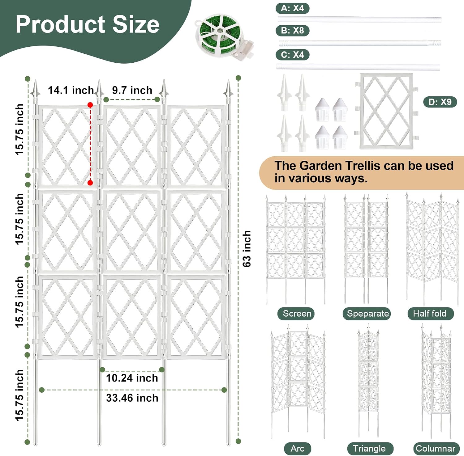 Metal Lattice Plant Trellis Frame