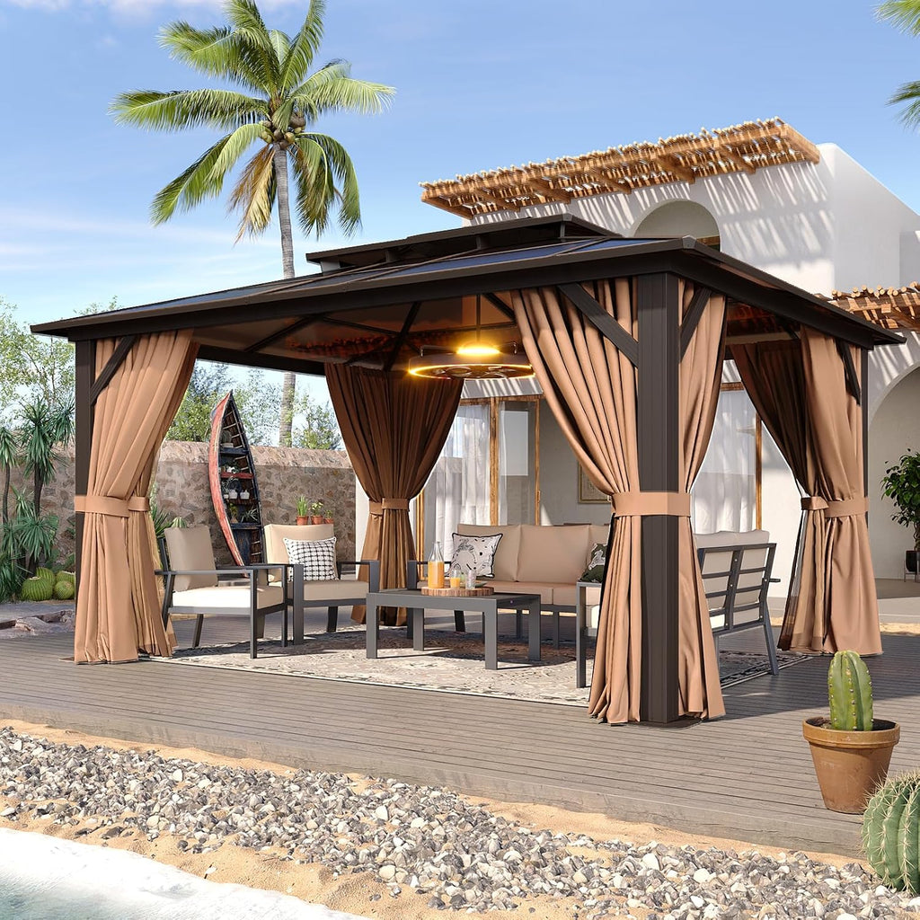 Metal Polycarbonate Roof Gazebo