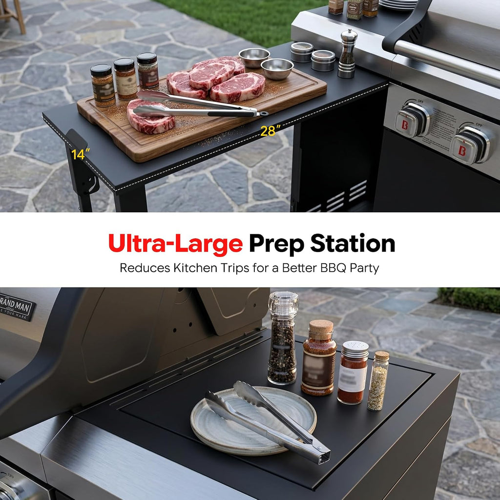 Stainless 5 Burner Gas Grill Island