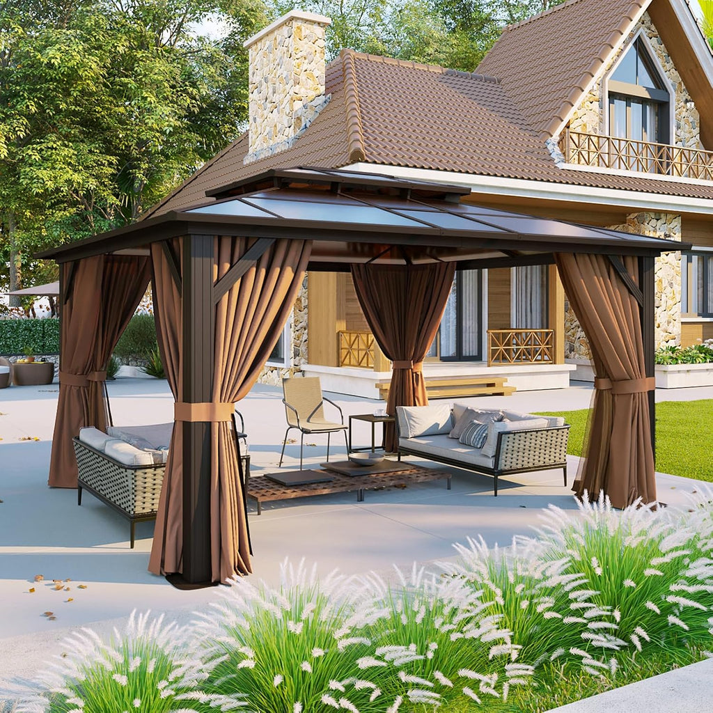 Metal Polycarbonate Roof Gazebo