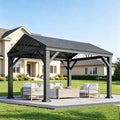 Steel Hardtop Netting Patio Gazebo