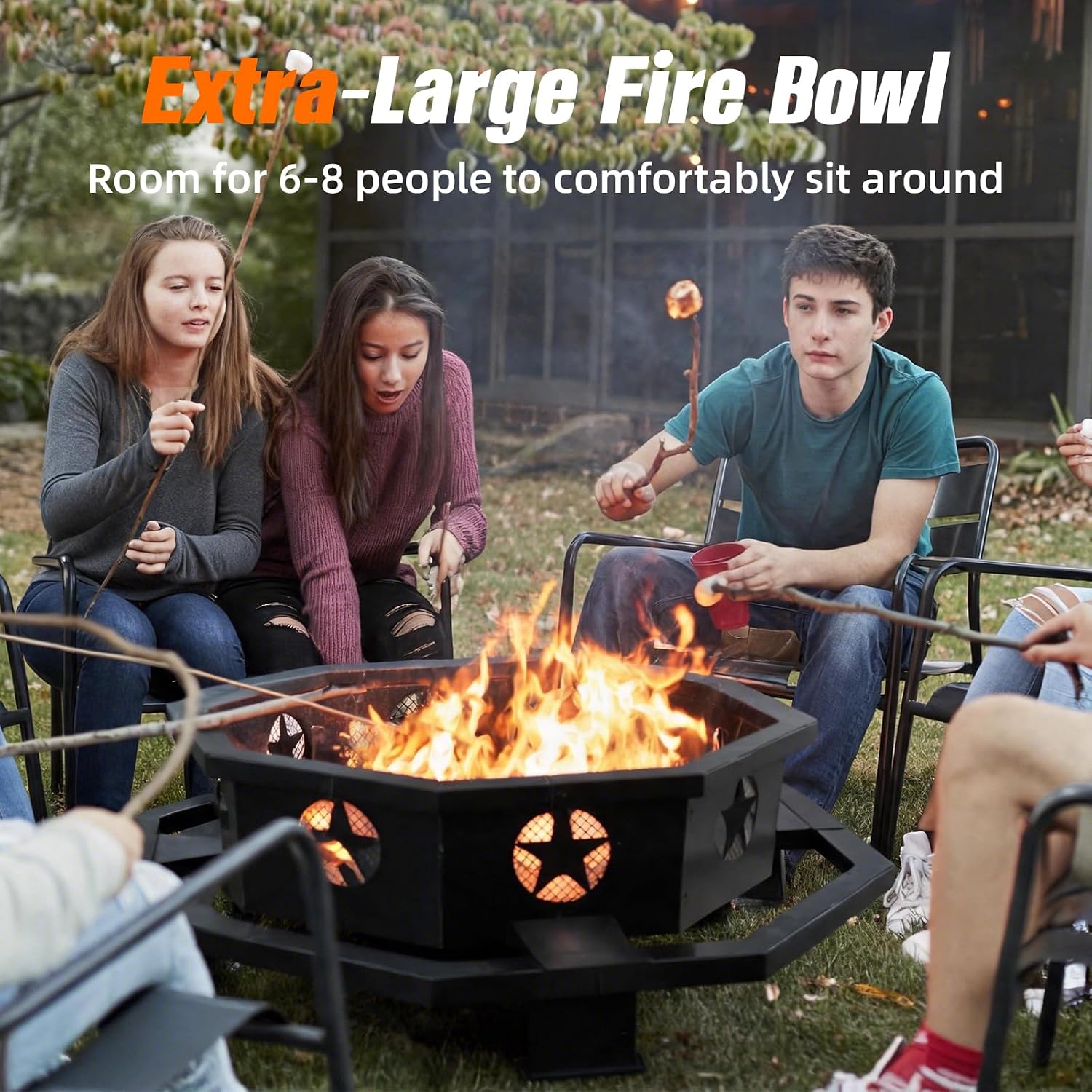 Octagonal Wood Burning Fire Pit