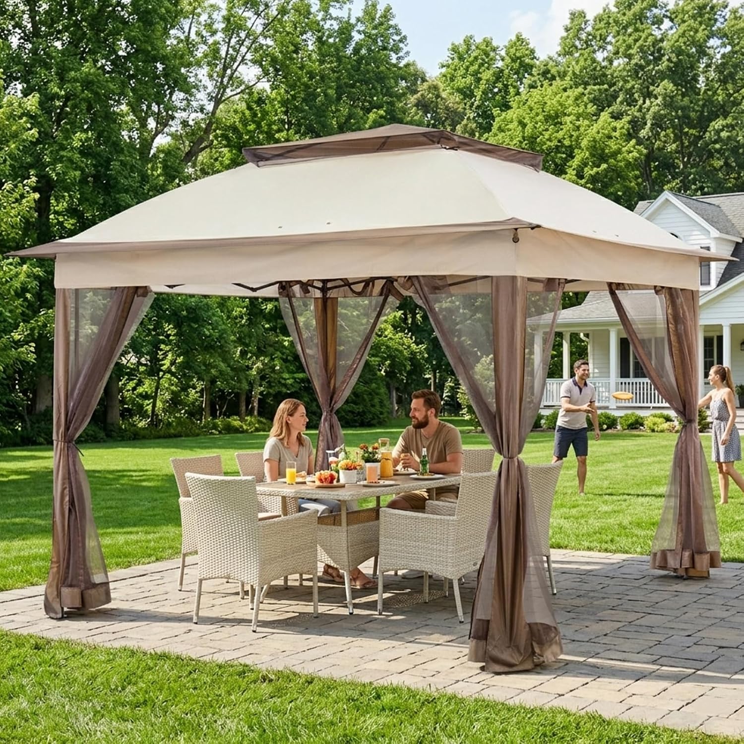 Pop Up Mesh UV Shelter Gazebo