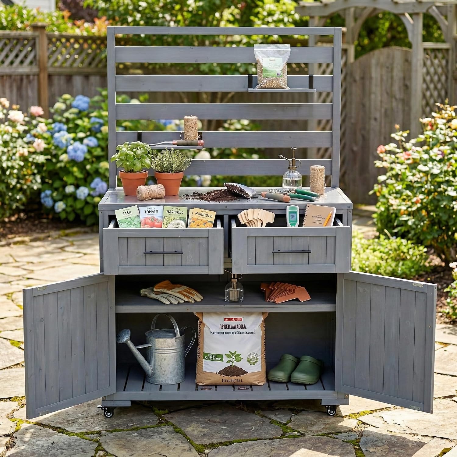 Stainless Storage BBQ Grill Cart