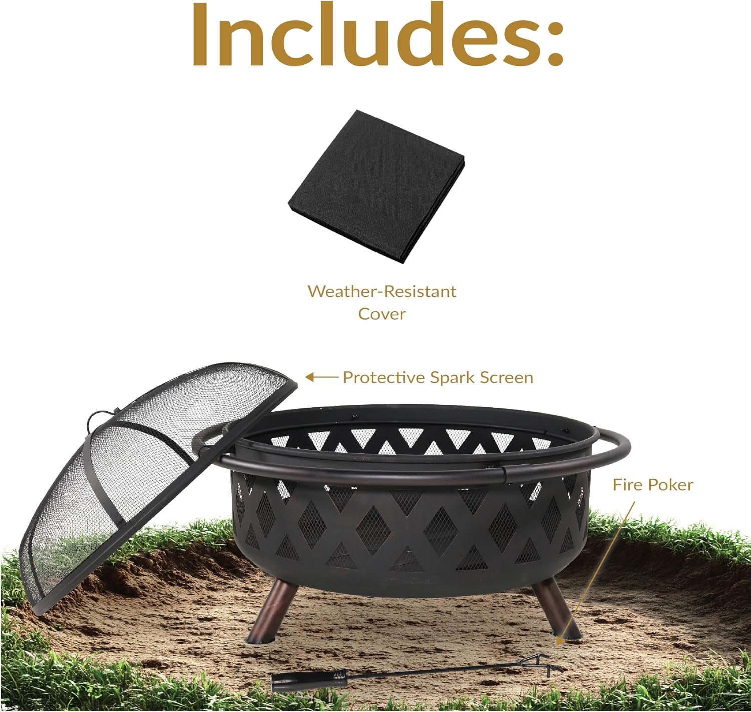 Steel Round Wood Burning Fire Pit