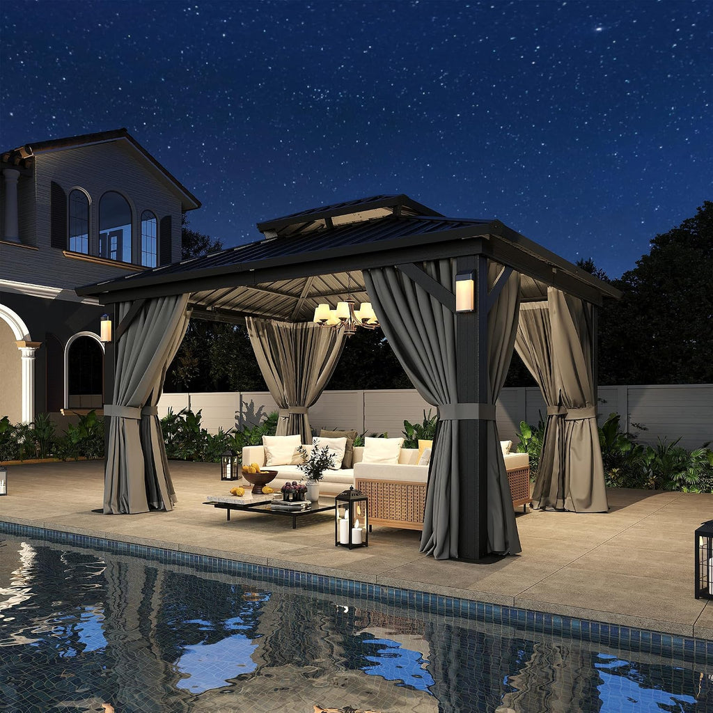 Steel LED Net Curtain Gazebo