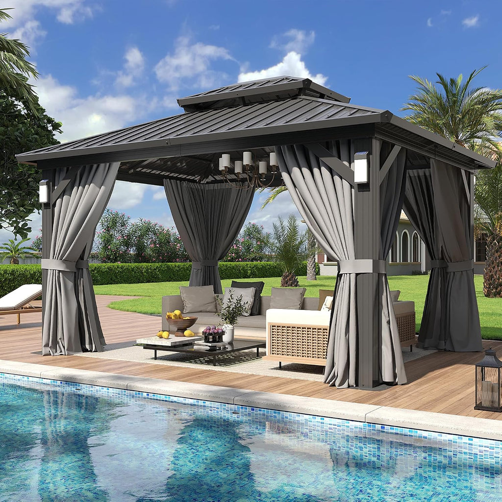 Steel LED Net Curtain Gazebo