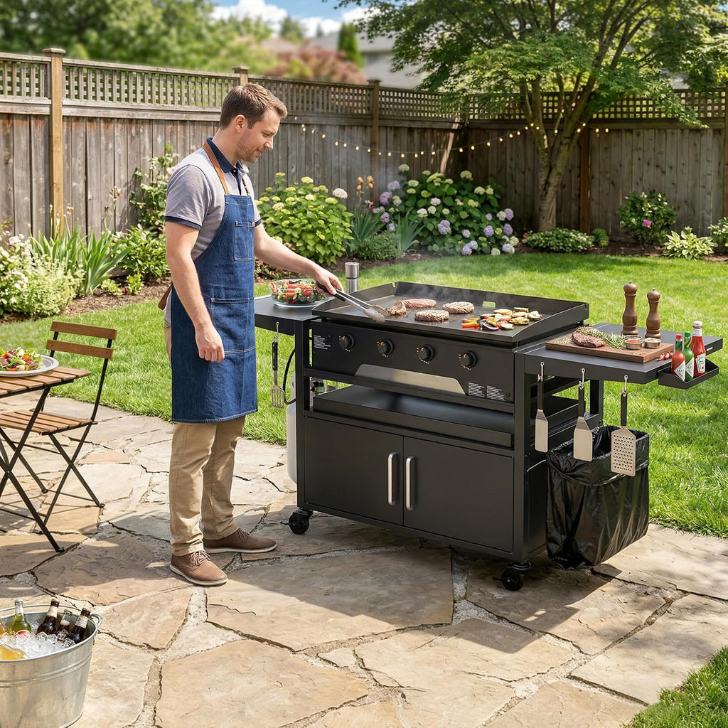 Portable Griddle BBQ Grill Stand