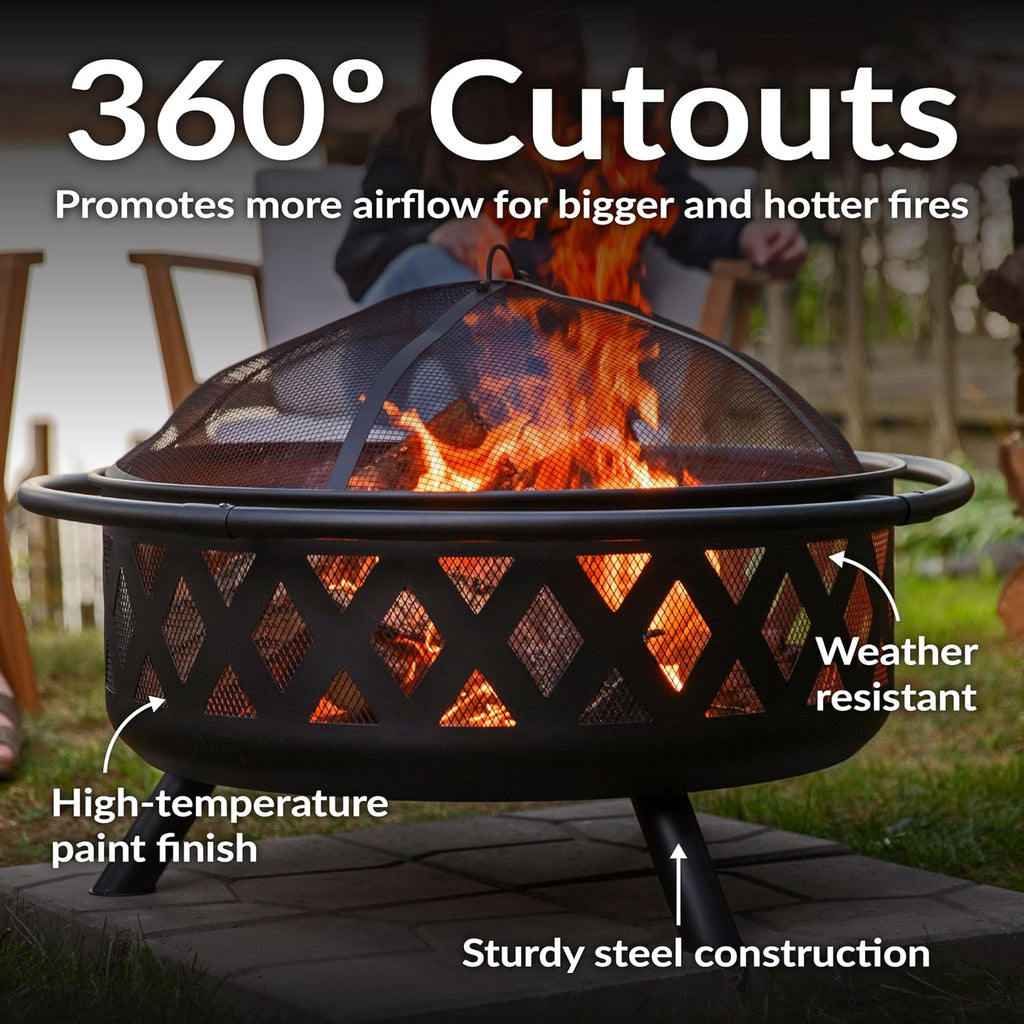 Steel Round Wood Burning Fire Pit